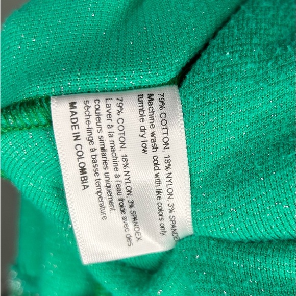 Frankie’s Bikinis Rose Terry Lurex Romper Sparkly Mistletoe Green Women Size XL - Picture 5 of 8